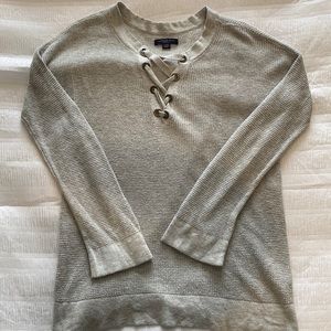American Eagle Crossed Gray Long Sleeve